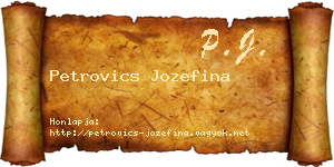 Petrovics Jozefina névjegykártya
